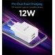 Pro Dual U24 12W 2.4A Dual USB Fast Travel Charger – Black