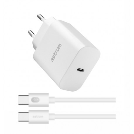 Pro PD20 Type-C 3A PD 20W Quick Travel Wall Charger + Type-C Cable – White